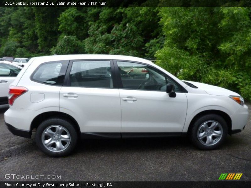 Satin White Pearl / Platinum 2014 Subaru Forester 2.5i