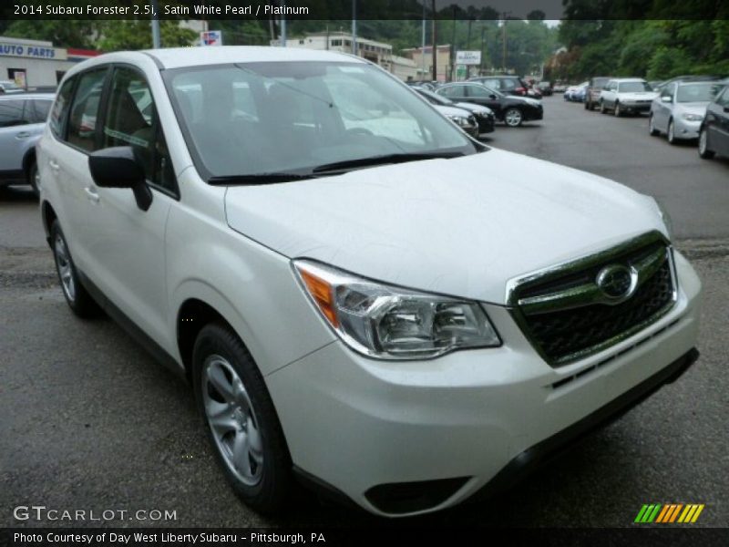 Satin White Pearl / Platinum 2014 Subaru Forester 2.5i