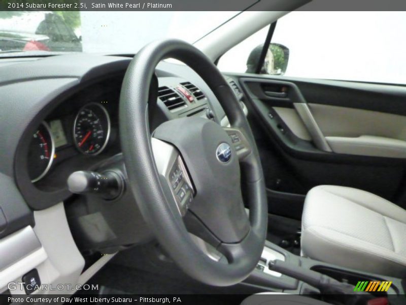 Satin White Pearl / Platinum 2014 Subaru Forester 2.5i