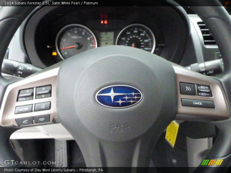Satin White Pearl / Platinum 2014 Subaru Forester 2.5i