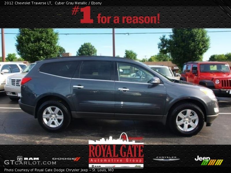 Cyber Gray Metallic / Ebony 2012 Chevrolet Traverse LT
