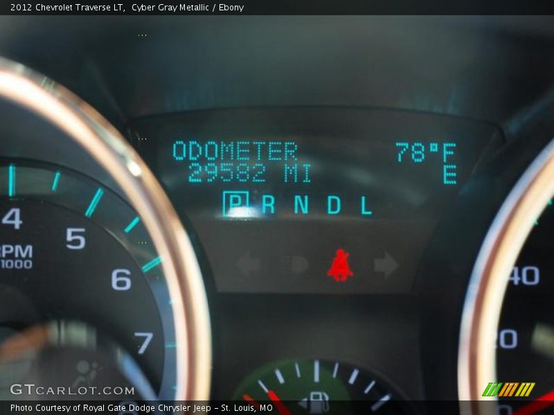 Cyber Gray Metallic / Ebony 2012 Chevrolet Traverse LT
