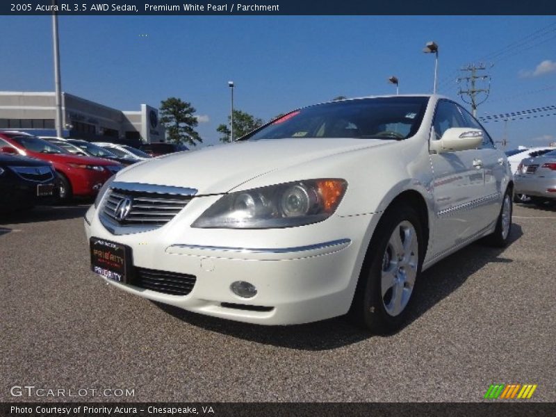 Premium White Pearl / Parchment 2005 Acura RL 3.5 AWD Sedan