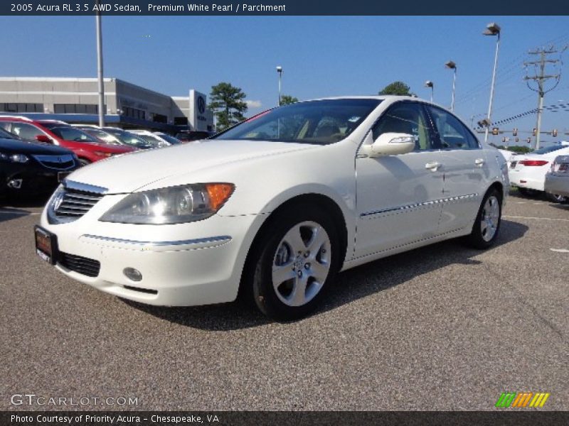 Premium White Pearl / Parchment 2005 Acura RL 3.5 AWD Sedan