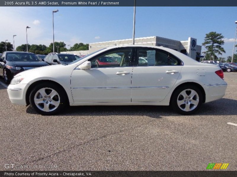 Premium White Pearl / Parchment 2005 Acura RL 3.5 AWD Sedan