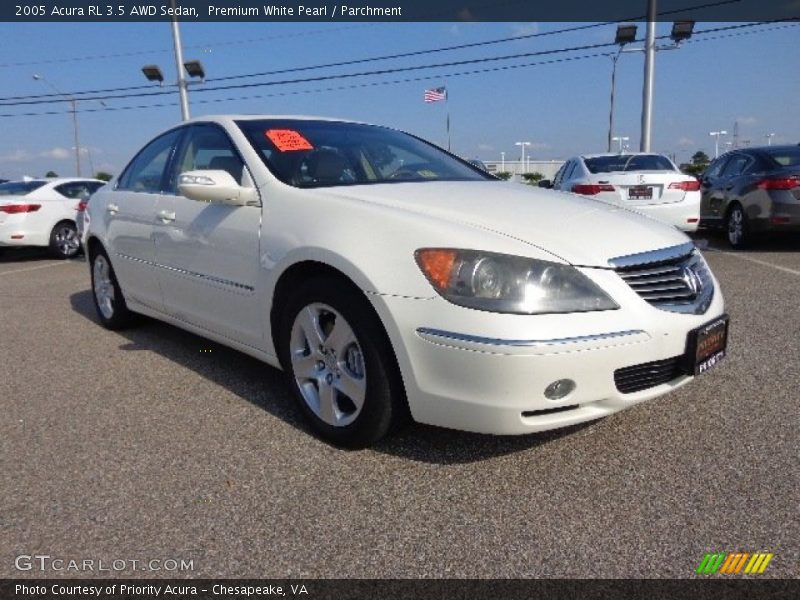 Premium White Pearl / Parchment 2005 Acura RL 3.5 AWD Sedan