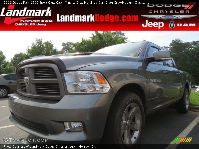 Mineral Gray Metallic / Dark Slate Gray/Medium Graystone 2011 Dodge Ram 1500 Sport Crew Cab