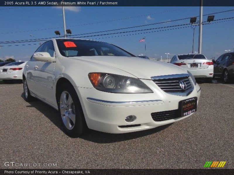 Premium White Pearl / Parchment 2005 Acura RL 3.5 AWD Sedan