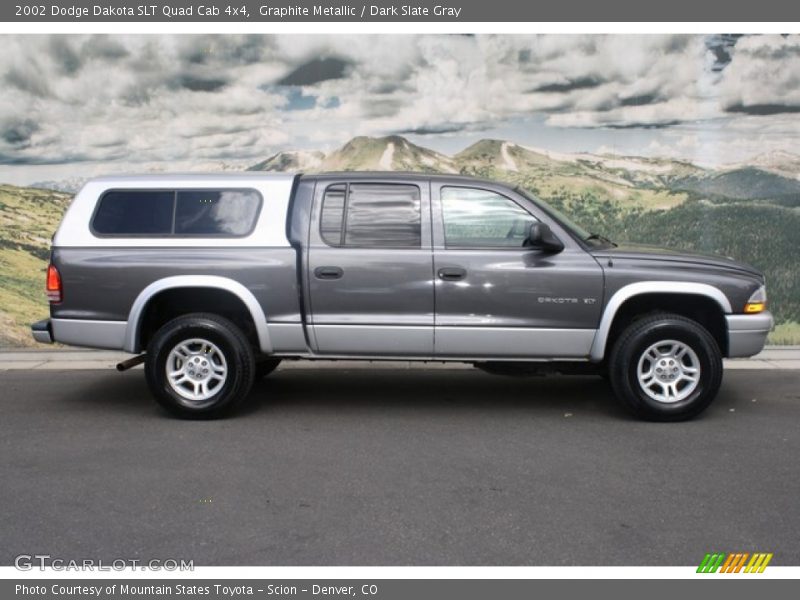 Graphite Metallic / Dark Slate Gray 2002 Dodge Dakota SLT Quad Cab 4x4