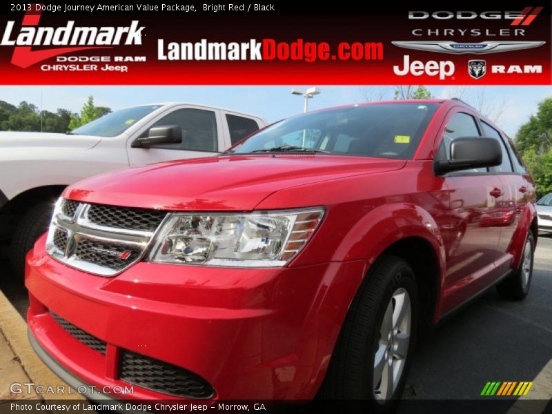 Bright Red / Black 2013 Dodge Journey American Value Package