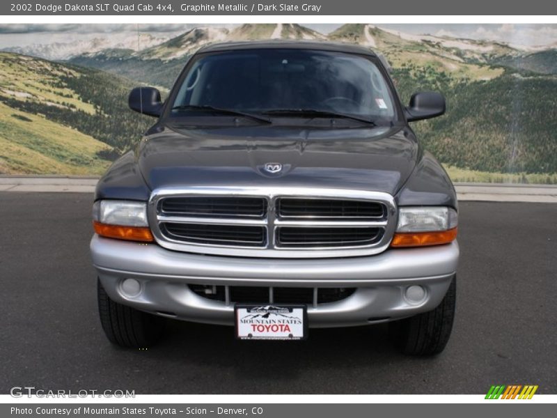 Graphite Metallic / Dark Slate Gray 2002 Dodge Dakota SLT Quad Cab 4x4