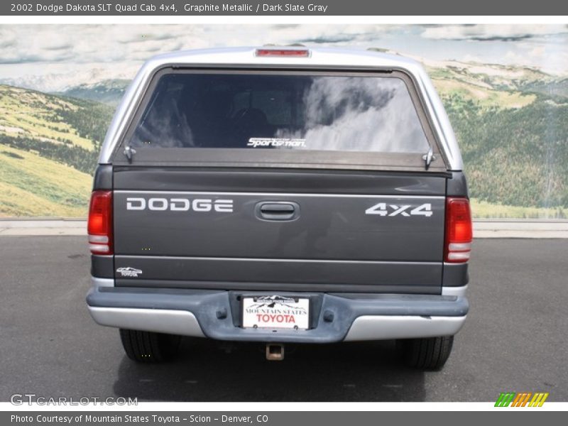 Graphite Metallic / Dark Slate Gray 2002 Dodge Dakota SLT Quad Cab 4x4