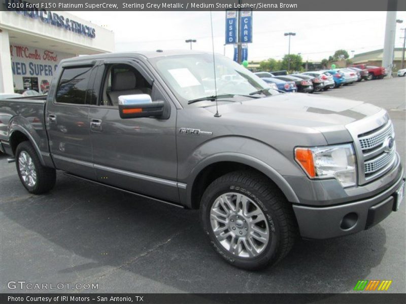 Sterling Grey Metallic / Medium Stone Leather/Sienna Brown 2010 Ford F150 Platinum SuperCrew