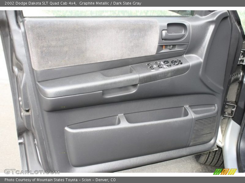 Graphite Metallic / Dark Slate Gray 2002 Dodge Dakota SLT Quad Cab 4x4