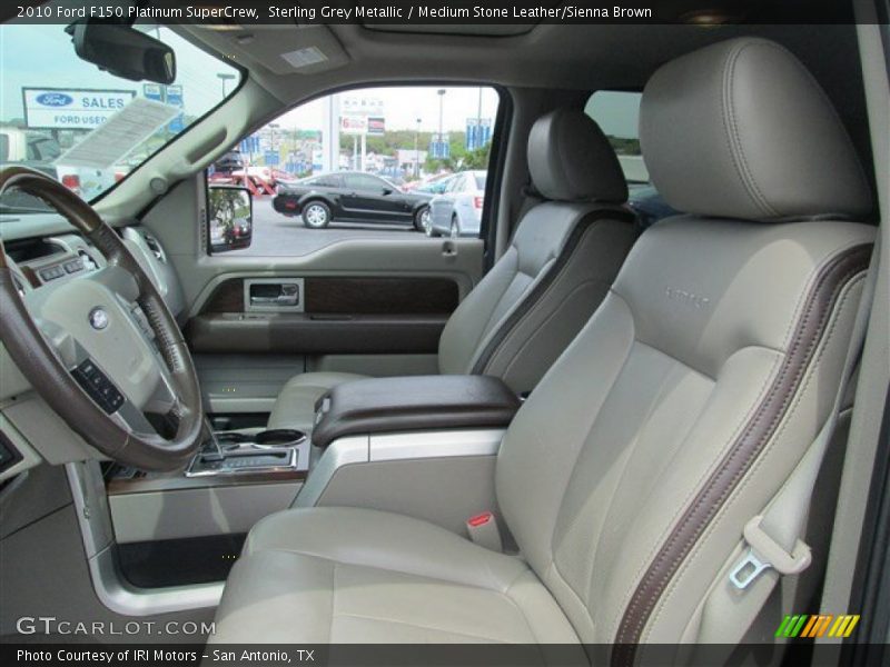Sterling Grey Metallic / Medium Stone Leather/Sienna Brown 2010 Ford F150 Platinum SuperCrew