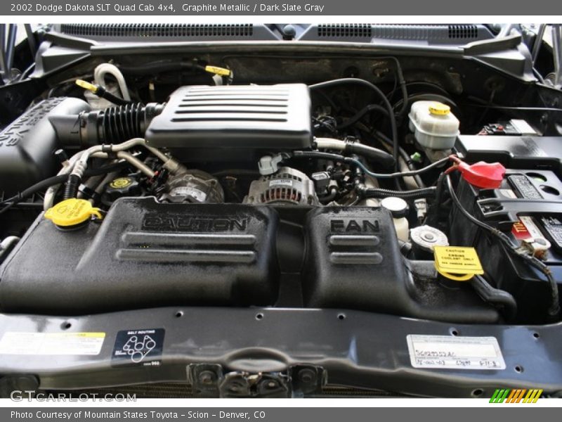 Graphite Metallic / Dark Slate Gray 2002 Dodge Dakota SLT Quad Cab 4x4