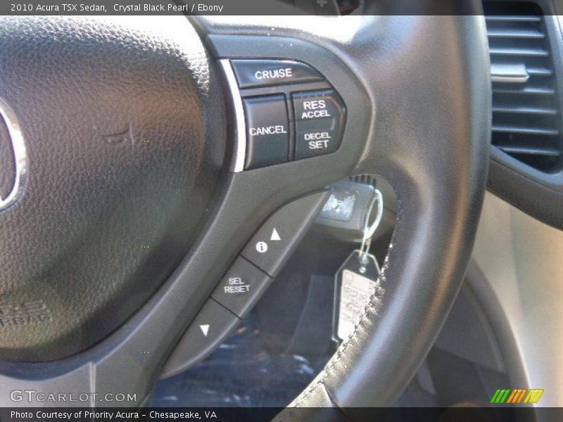 Crystal Black Pearl / Ebony 2010 Acura TSX Sedan