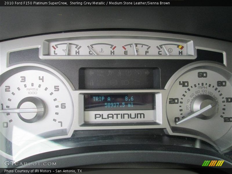 Sterling Grey Metallic / Medium Stone Leather/Sienna Brown 2010 Ford F150 Platinum SuperCrew