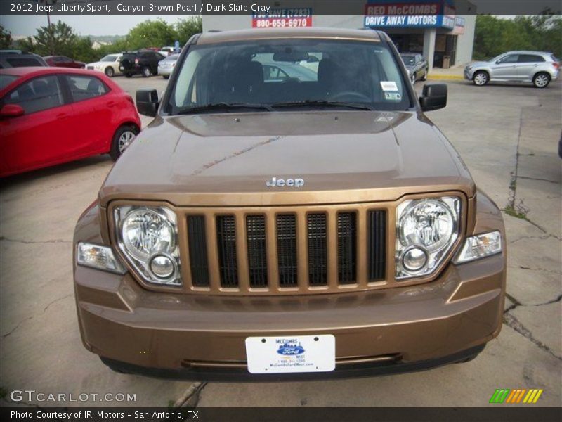 Canyon Brown Pearl / Dark Slate Gray 2012 Jeep Liberty Sport