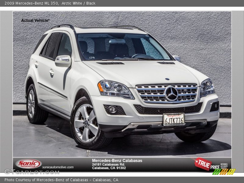 Arctic White / Black 2009 Mercedes-Benz ML 350