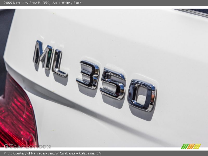 Arctic White / Black 2009 Mercedes-Benz ML 350