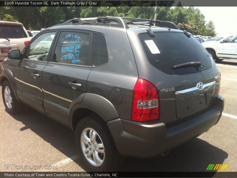 Dark Titanium Gray / Gray 2008 Hyundai Tucson SE