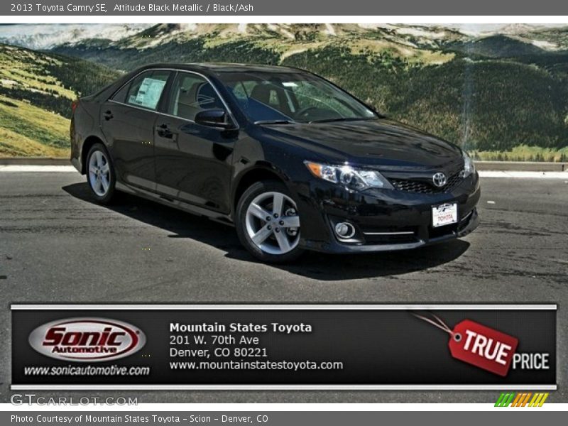 Attitude Black Metallic / Black/Ash 2013 Toyota Camry SE