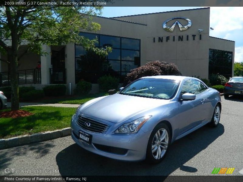 Pacific Sky Metallic / Stone 2009 Infiniti G 37 Convertible