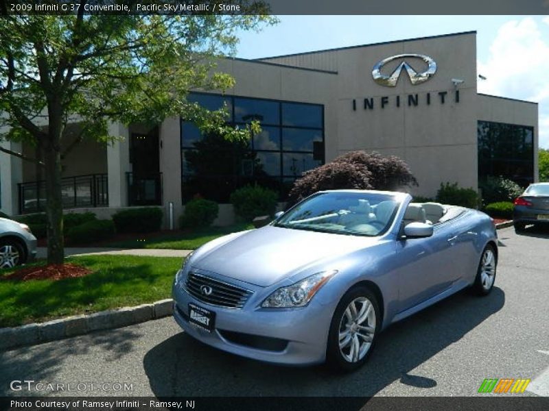 Pacific Sky Metallic / Stone 2009 Infiniti G 37 Convertible