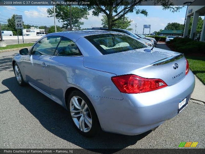 Pacific Sky Metallic / Stone 2009 Infiniti G 37 Convertible