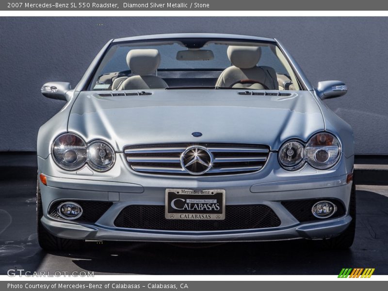 Diamond Silver Metallic / Stone 2007 Mercedes-Benz SL 550 Roadster