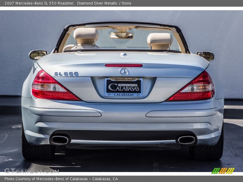 Diamond Silver Metallic / Stone 2007 Mercedes-Benz SL 550 Roadster