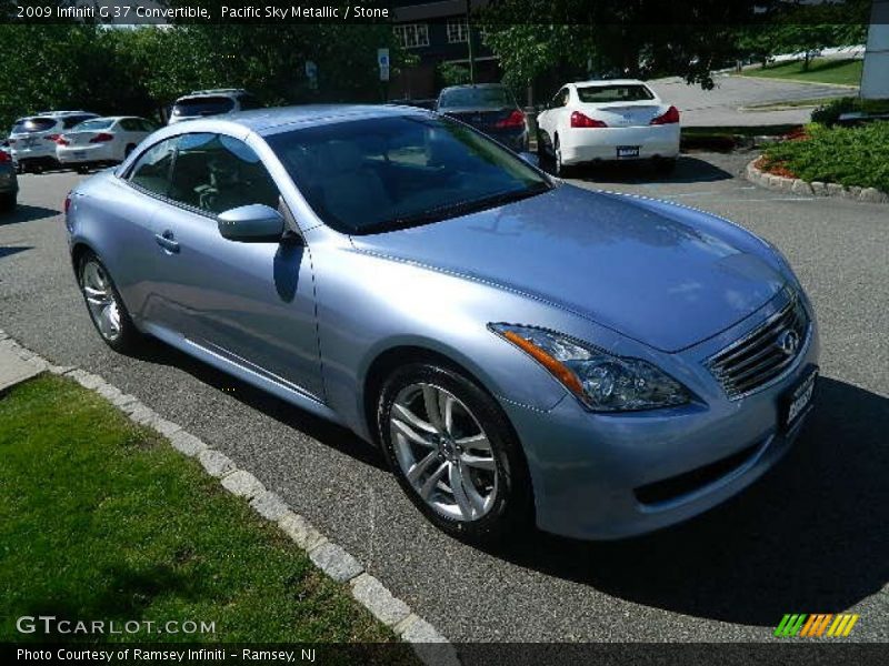 Pacific Sky Metallic / Stone 2009 Infiniti G 37 Convertible