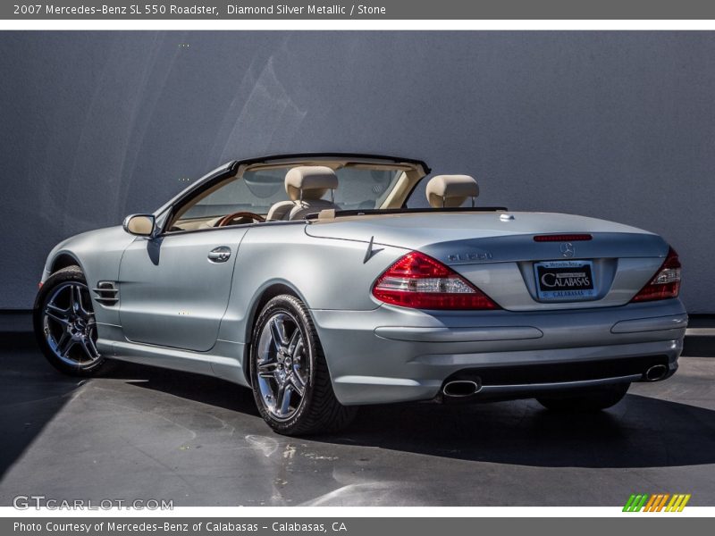 Diamond Silver Metallic / Stone 2007 Mercedes-Benz SL 550 Roadster