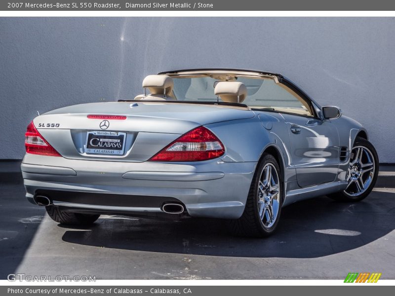 Diamond Silver Metallic / Stone 2007 Mercedes-Benz SL 550 Roadster