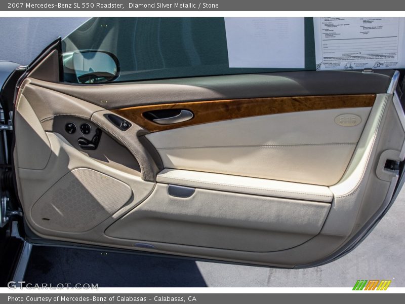 Diamond Silver Metallic / Stone 2007 Mercedes-Benz SL 550 Roadster