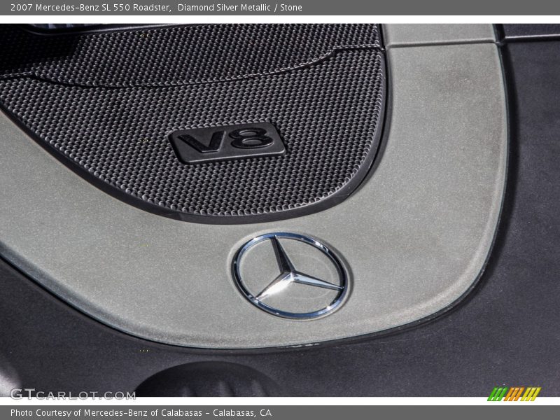 Diamond Silver Metallic / Stone 2007 Mercedes-Benz SL 550 Roadster