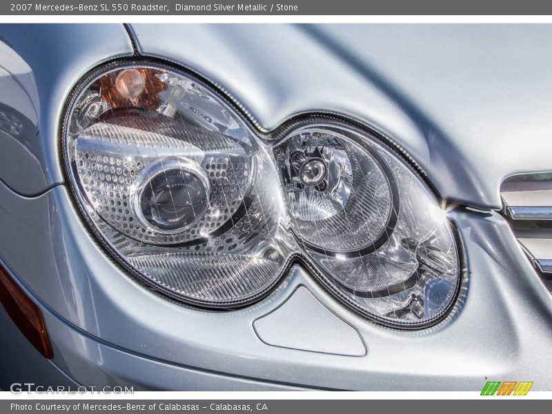 Diamond Silver Metallic / Stone 2007 Mercedes-Benz SL 550 Roadster