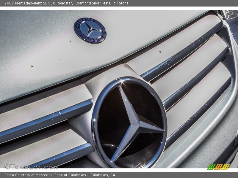 Diamond Silver Metallic / Stone 2007 Mercedes-Benz SL 550 Roadster