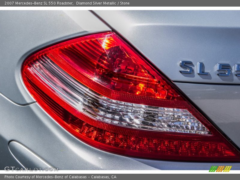 Diamond Silver Metallic / Stone 2007 Mercedes-Benz SL 550 Roadster