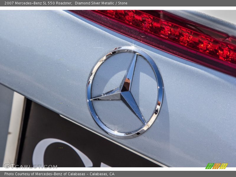 Diamond Silver Metallic / Stone 2007 Mercedes-Benz SL 550 Roadster
