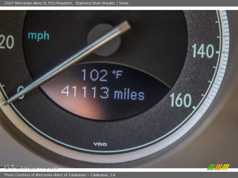 Diamond Silver Metallic / Stone 2007 Mercedes-Benz SL 550 Roadster