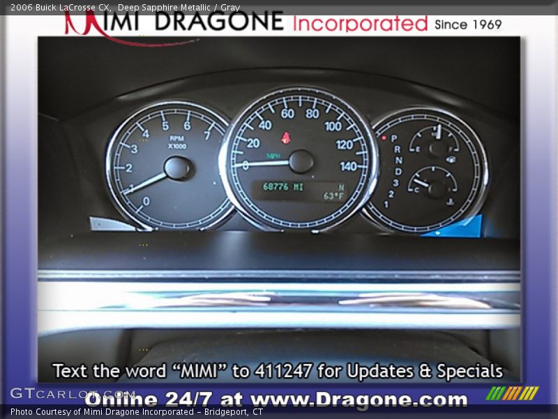 Deep Sapphire Metallic / Gray 2006 Buick LaCrosse CX