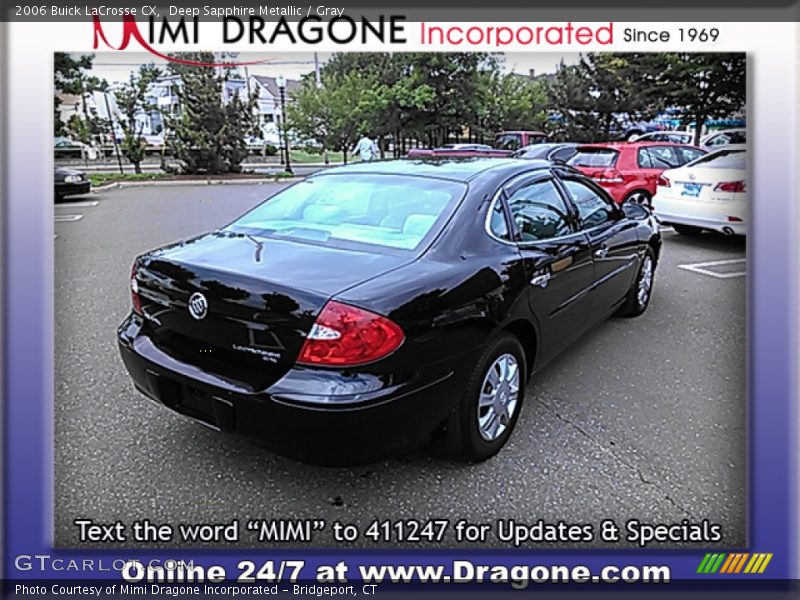 Deep Sapphire Metallic / Gray 2006 Buick LaCrosse CX