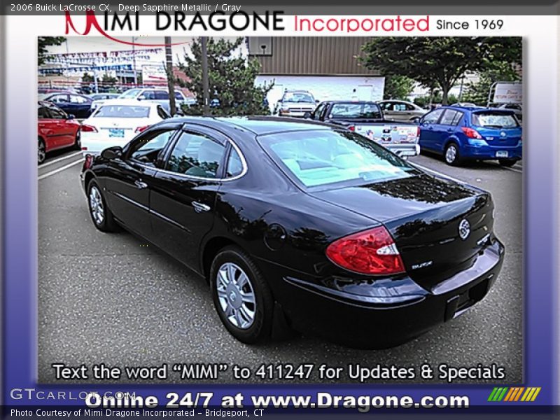 Deep Sapphire Metallic / Gray 2006 Buick LaCrosse CX