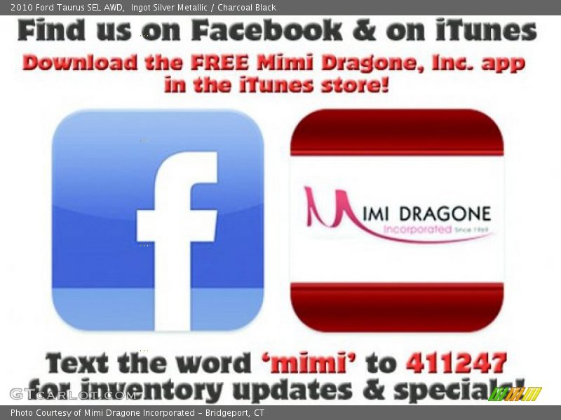 Ingot Silver Metallic / Charcoal Black 2010 Ford Taurus SEL AWD