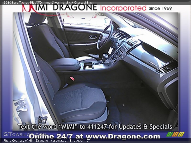 Ingot Silver Metallic / Charcoal Black 2010 Ford Taurus SEL AWD