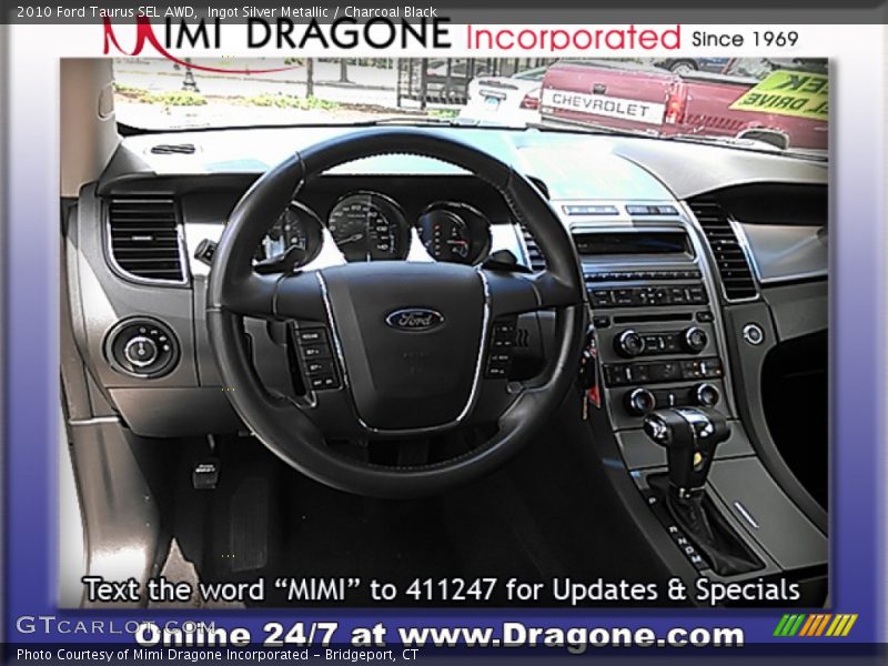 Ingot Silver Metallic / Charcoal Black 2010 Ford Taurus SEL AWD