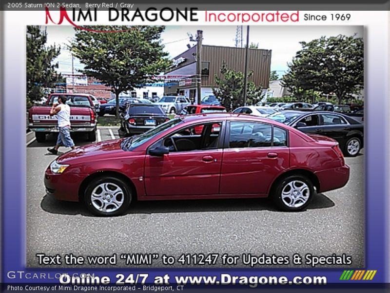 Berry Red / Gray 2005 Saturn ION 2 Sedan