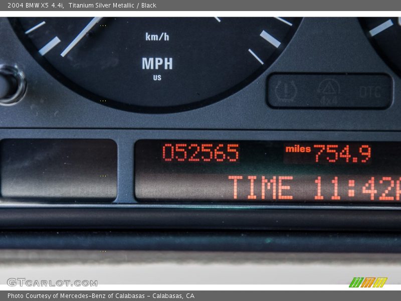 Titanium Silver Metallic / Black 2004 BMW X5 4.4i